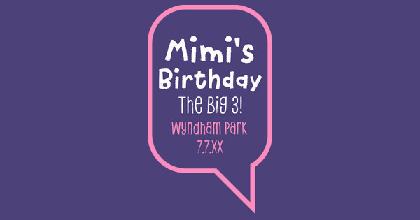 Zoomed in Design Idea Number 58085: mimi's birthday