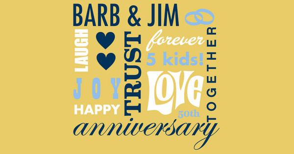 Zoomed in Design Idea Number 52452: Barb & Jim's Anniversary