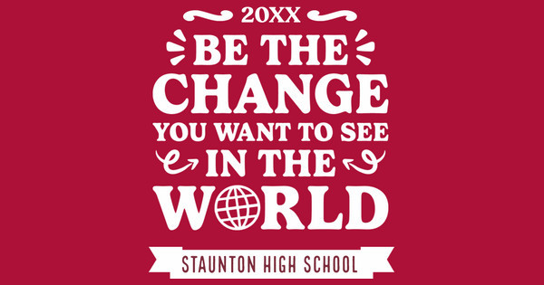 Zoomed in Design Idea Number 61600: be the change you want to see in the world