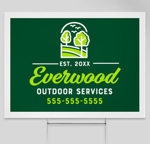 Thumbnail for Design Idea Number 60241: everwood landscaping yard sign