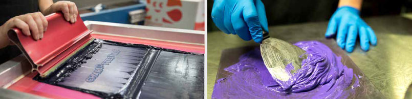Screen printing process example