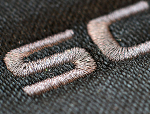 Example of flat embroidery